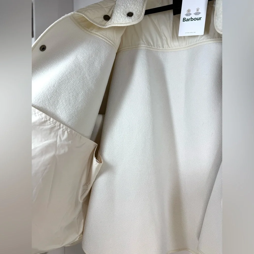 NWT Barbour Women's Plus Size White Quilted Jacket‎ Size 3X